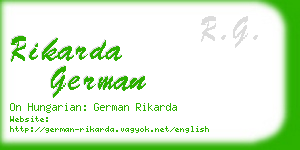 rikarda german business card